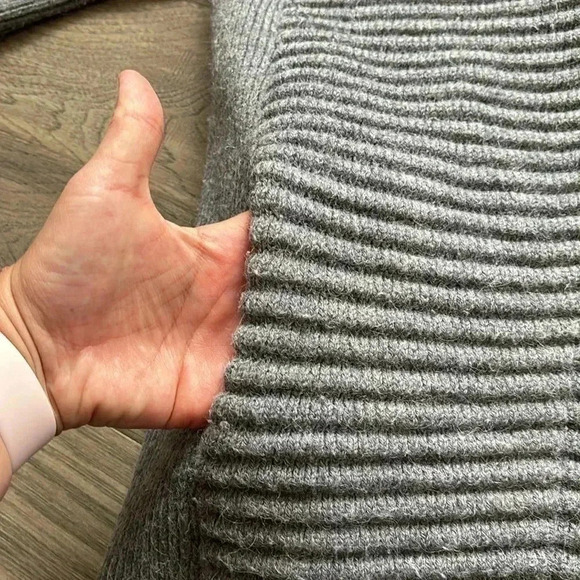 🔥Kontatto🔥 | Grey  chunky knit long cardigan sweater with wool and alpaca - Picture 4 of 12